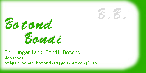 botond bondi business card